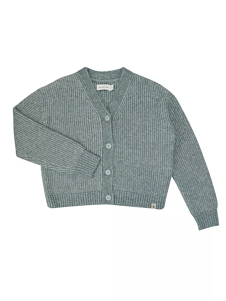 CALVIN KLEIN JEANS Mädchen Strickjacke  grün