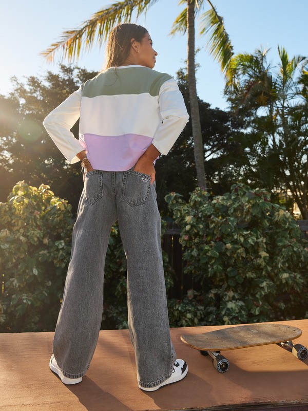 Dawn Patrol Mid Lava Jeans à coupe ample Noir Fille 4-16