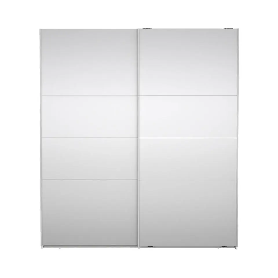 Hioshop Catania schuifdeurkast 2 deuren met spiegel 180x200cm wit