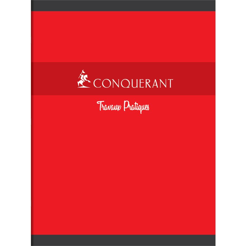 Cahier piqué Conquérant Sept Travaux Pratiques 24 x 32 cm 48 pages grands carreaux et 48 pages blanc uni