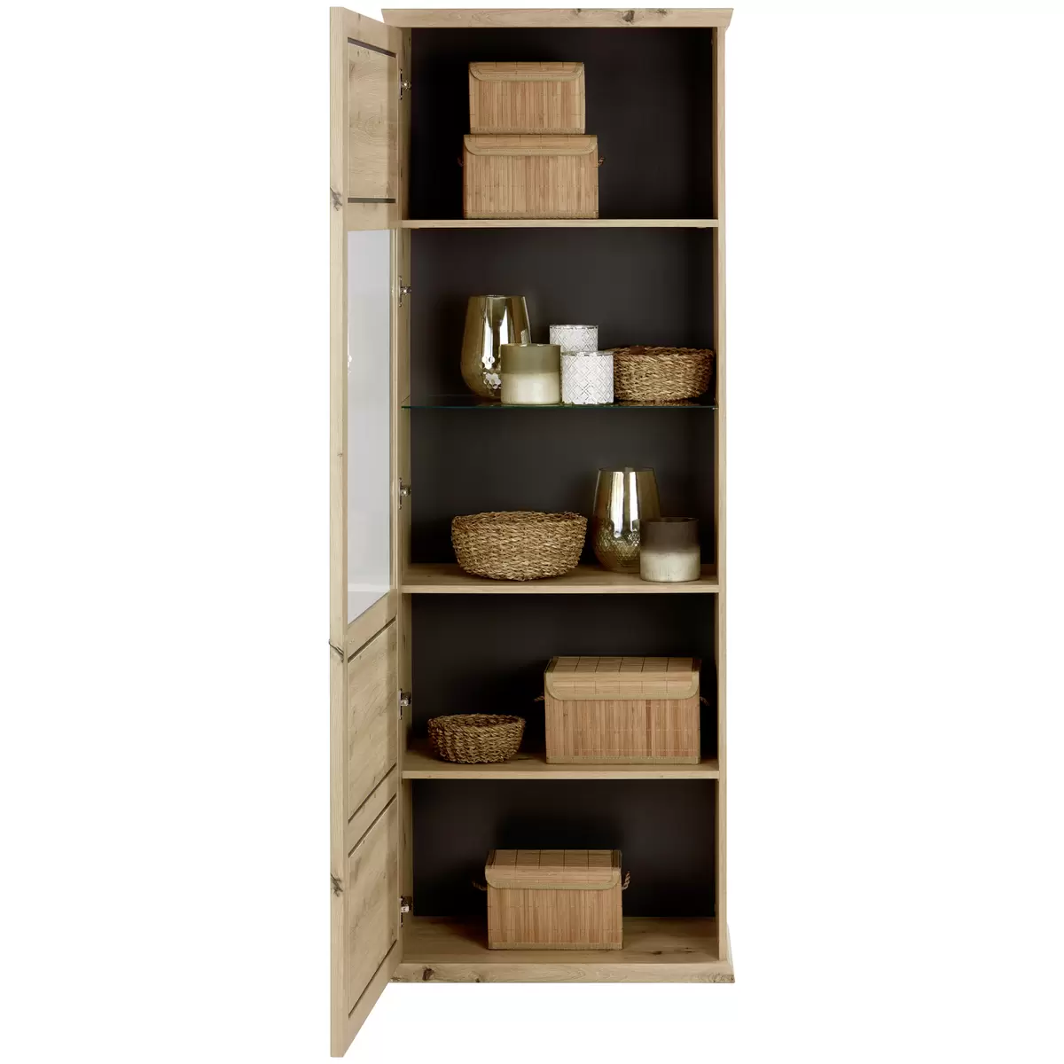 Vitrine Harvey Artisan Eiche,anthrazit