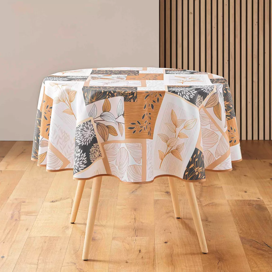 Nappe ronde anti tache (180 cm) Faya Multicolore