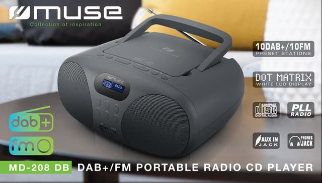 MD-208 DB Radio portable DAB+ FM CD Black