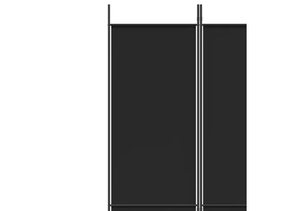Cloison de séparation 6 panneaux Noir 300x220 cm Tissu