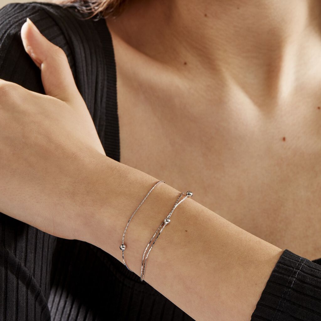 Bracelet Abbie Argent Blanc