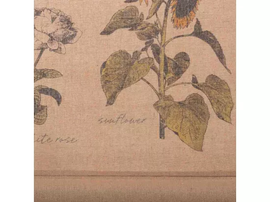 Toile de lin parcheminée imprimée 55x75x2,5