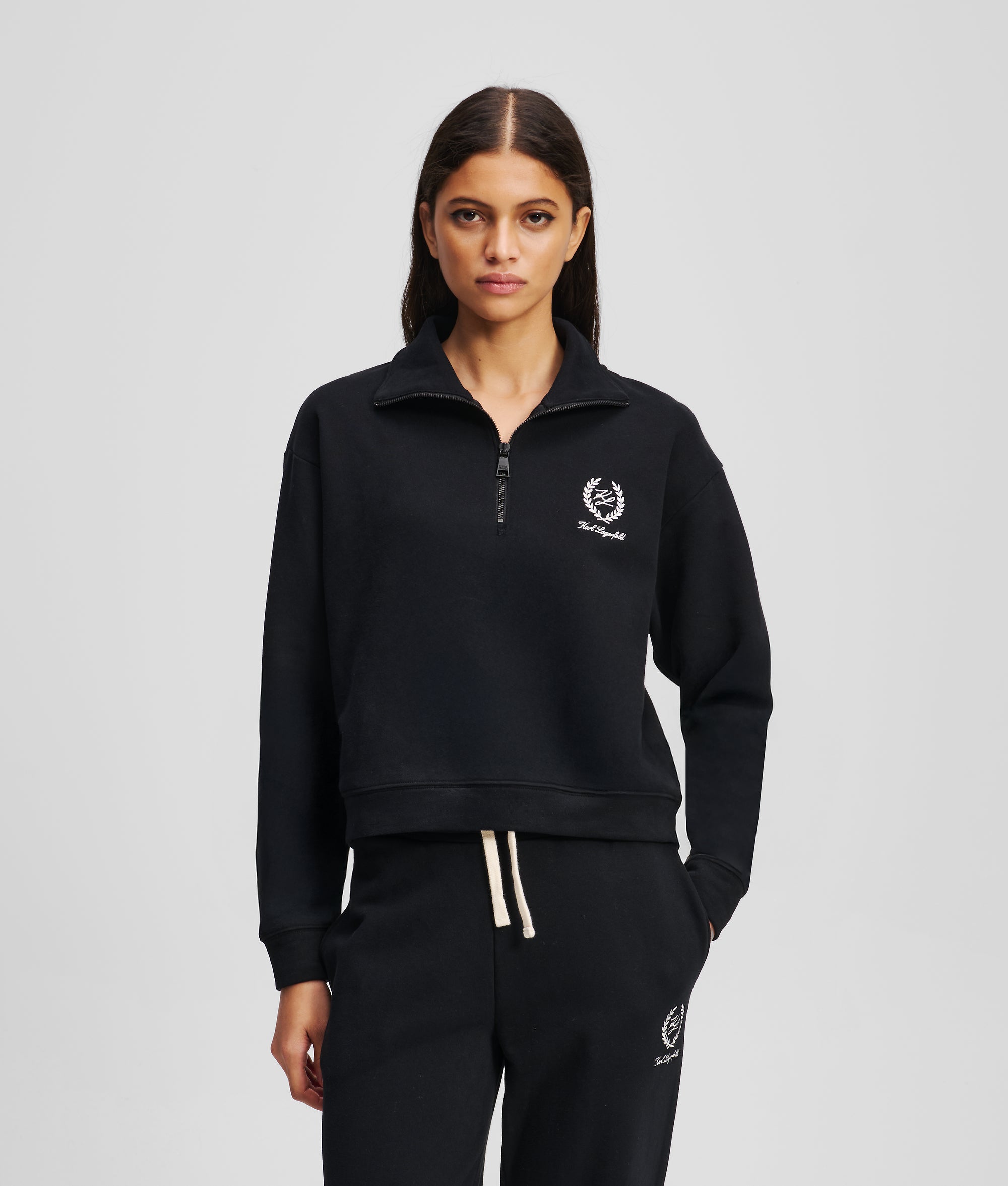 Hotel Karl loungewear halve rits sweatshirt