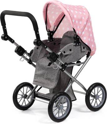 Bayer Design Combi Dukkevogn City, Grå/Rosa