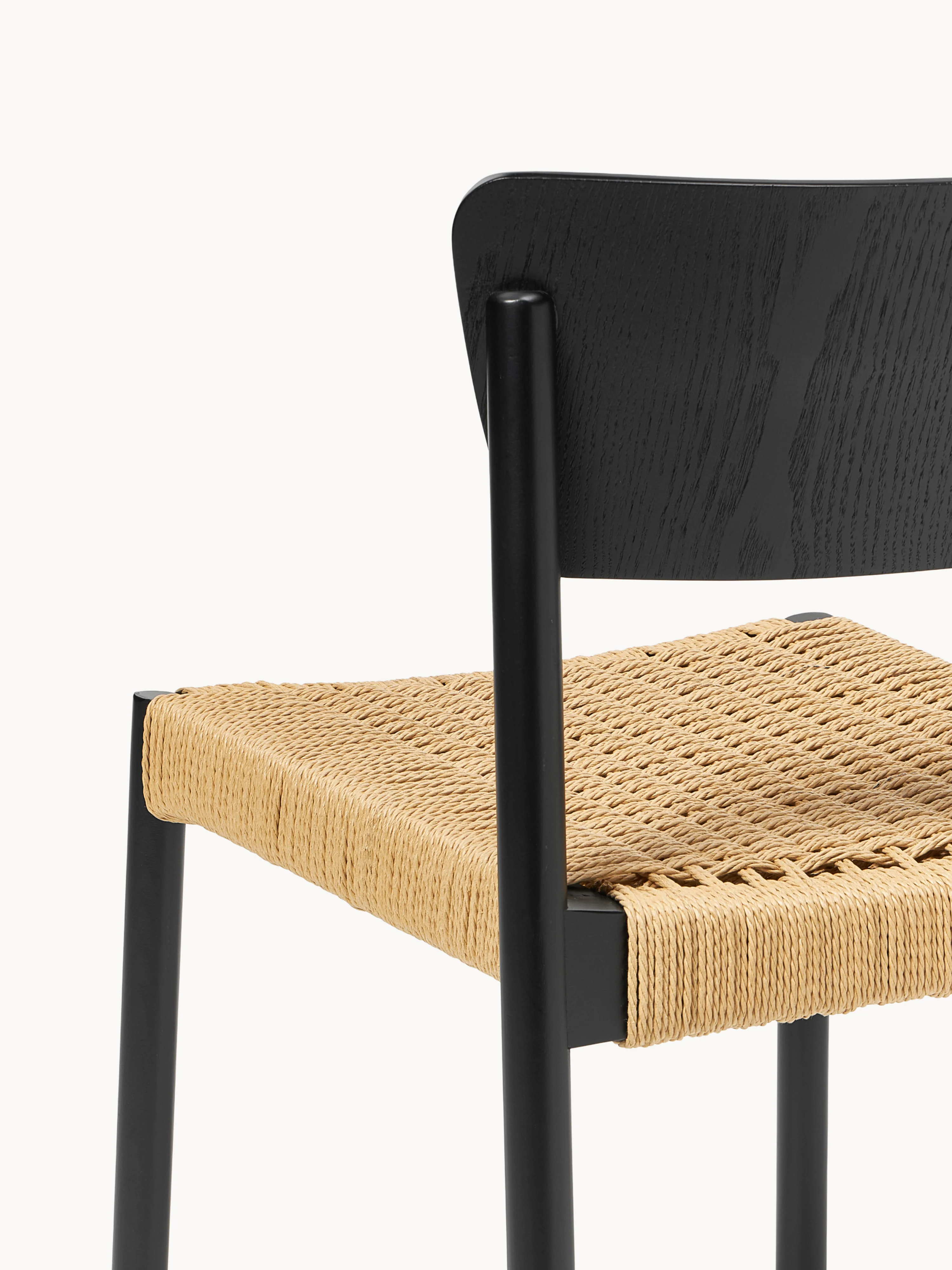 Houten stoelen Danny met rotan zitvlak, 2 stuks