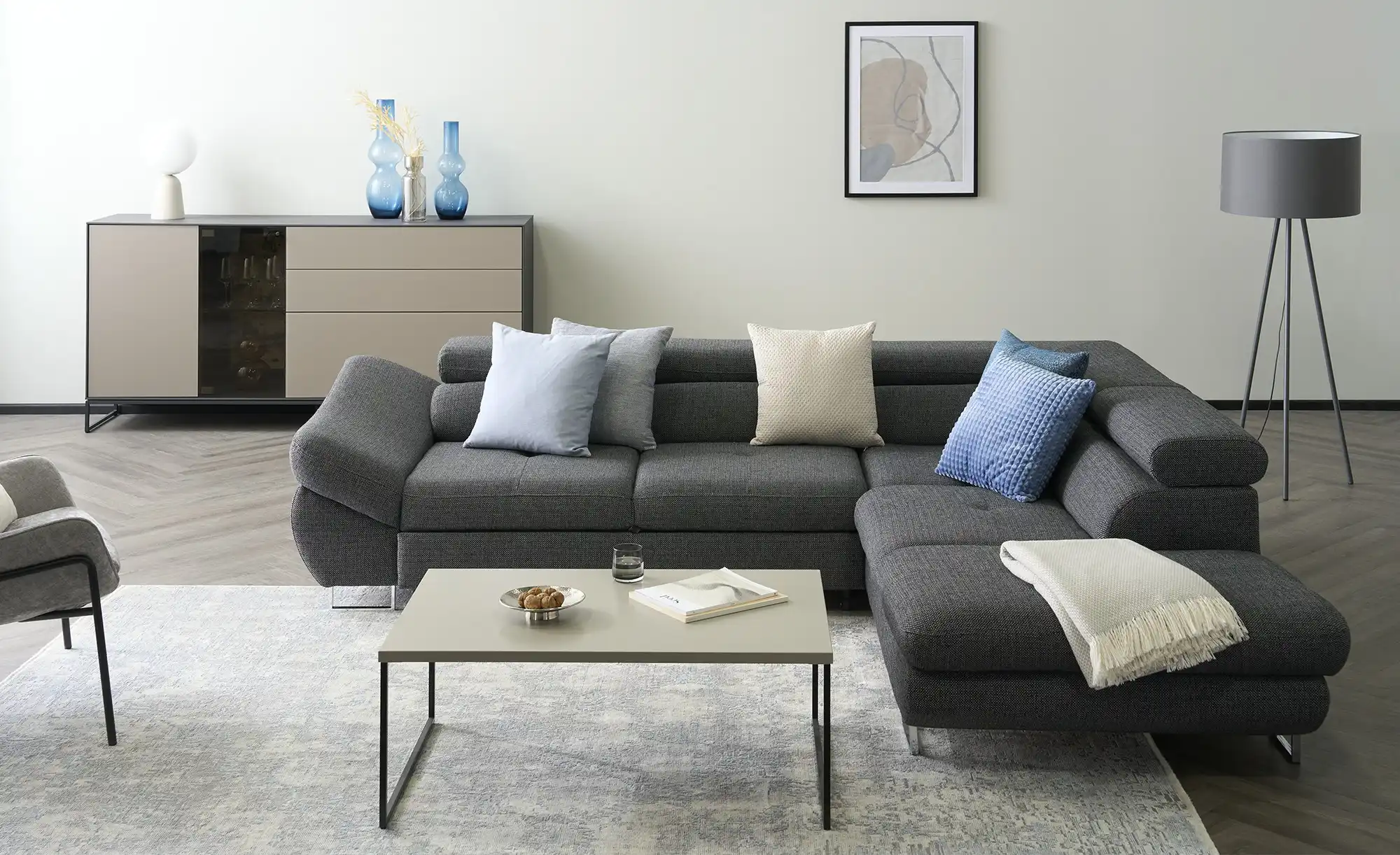switch Ecksofa aus Flachgewebe Fabio