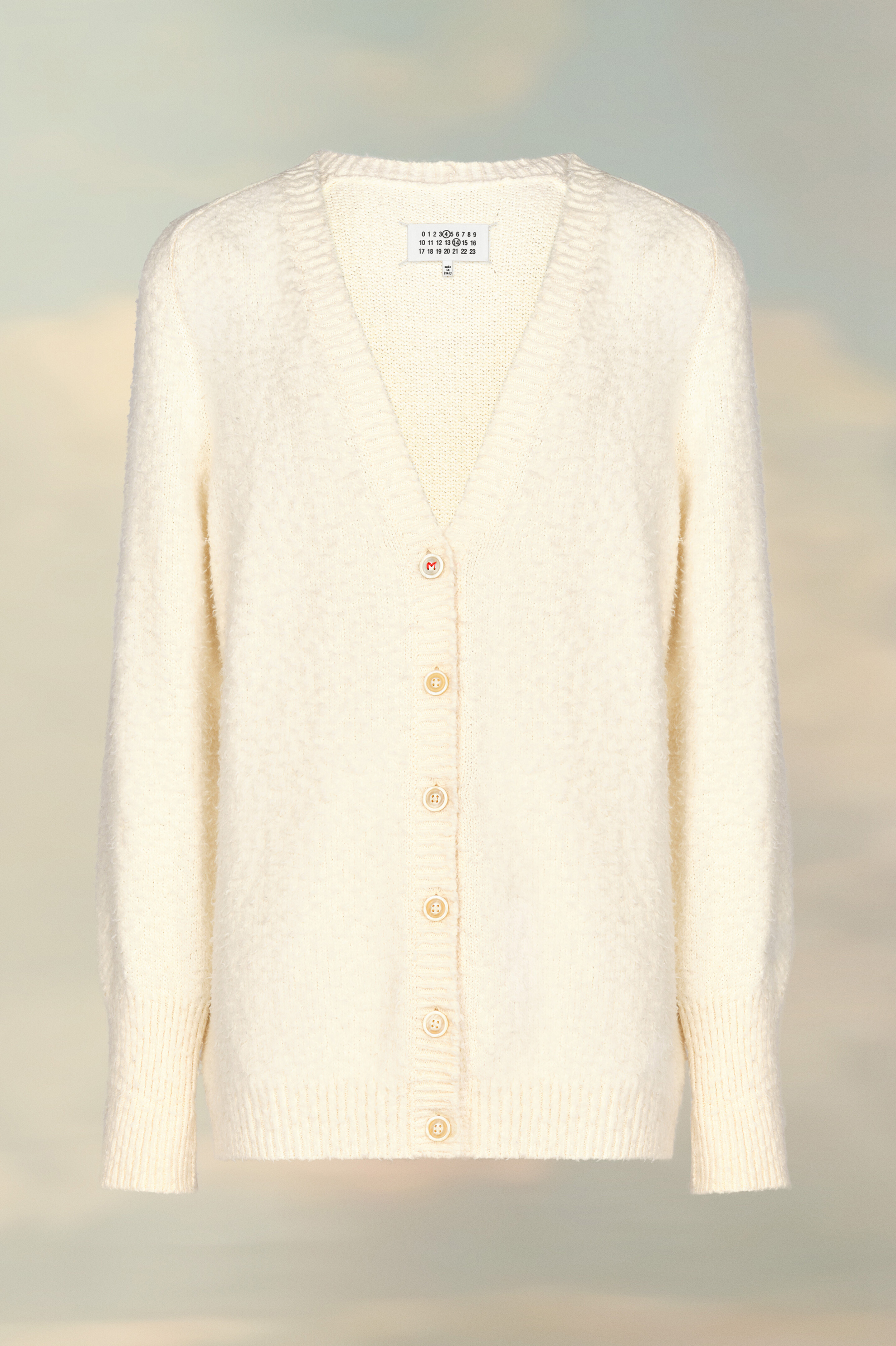Cardigan col V oversize Blanc