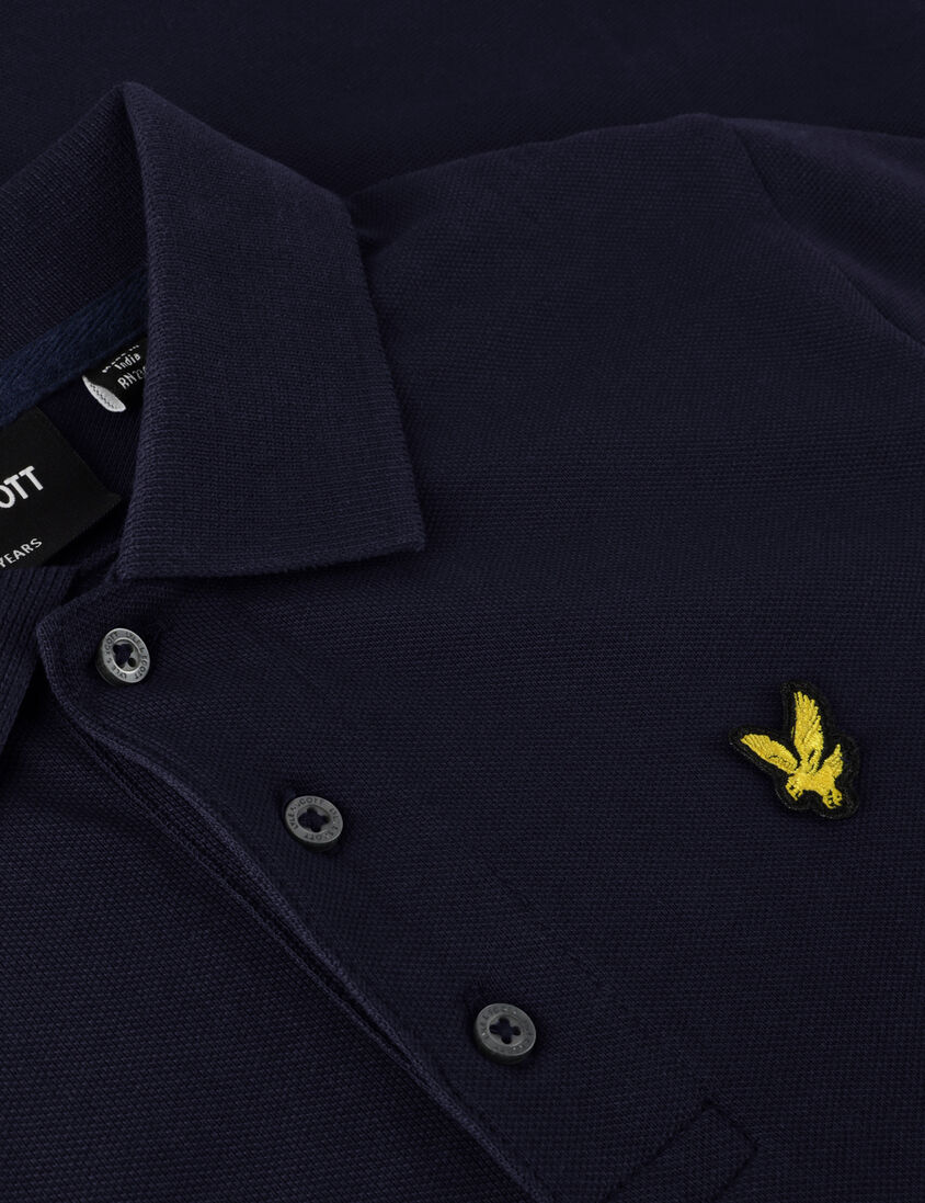 LYLE & SCOTT donkerblauwe lyle & scott polo plain polo shirt b