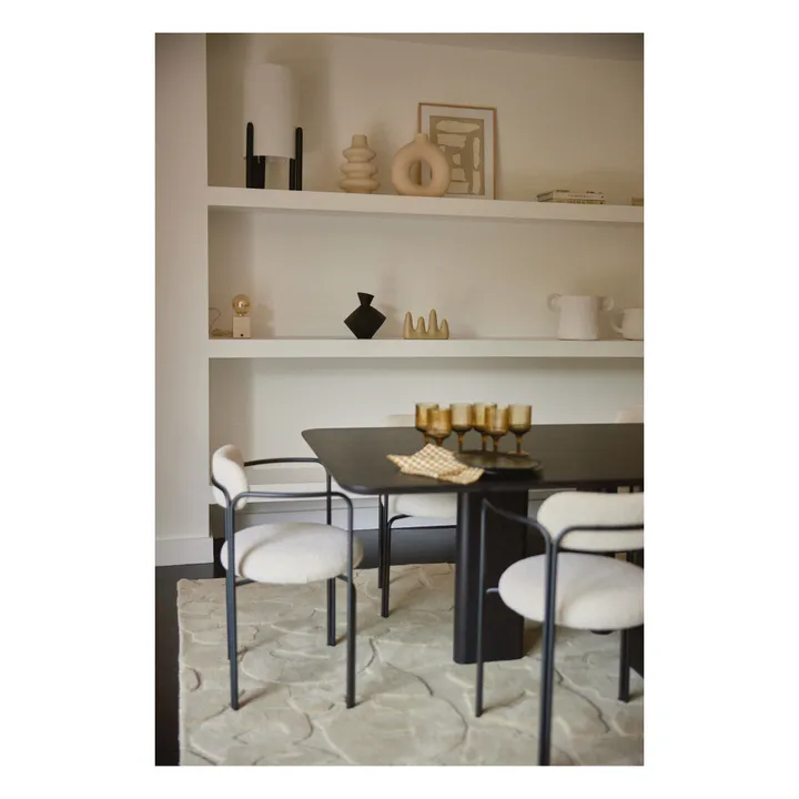 Gabrielle Paris Fauteuil colombe, assise en bouclette | Crème