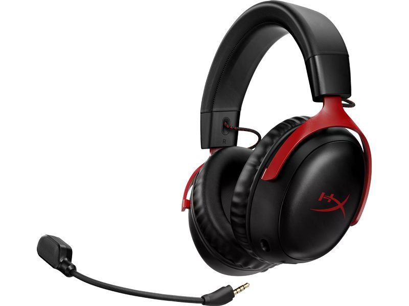 HyperX Headset Cloud III Wireless Rot/Schwarz Komfortables Gaming-Headset für PC und Spielkonsolen