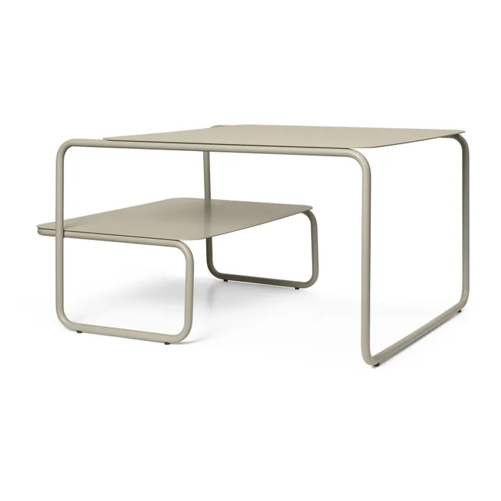 Ferm Living Table basse Level outdoor | Blanc/Écru