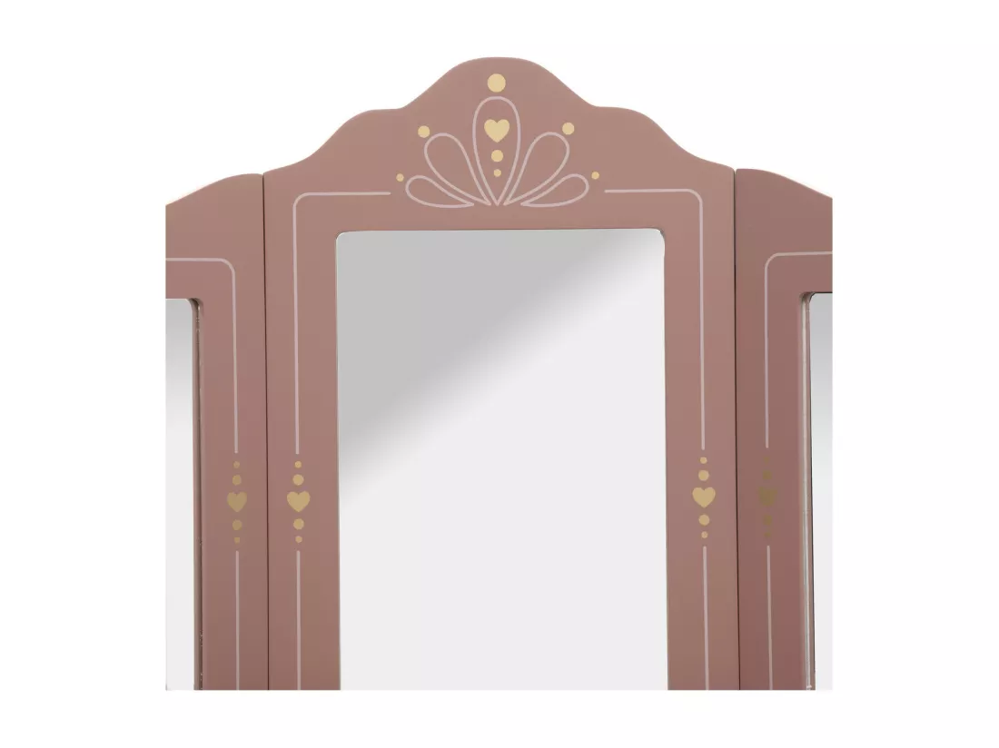Coiffeuse Enfant et son Tabouret Rose antique