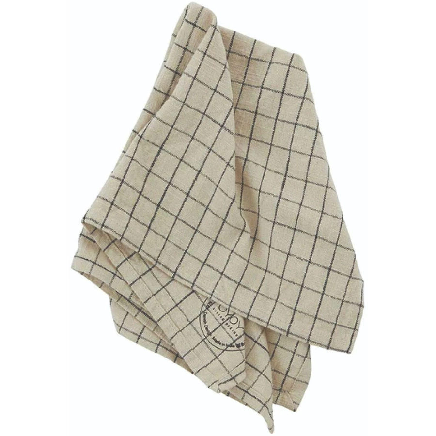 OYOY teehandtuch Serviette mit Gitter 2er-Pack grey