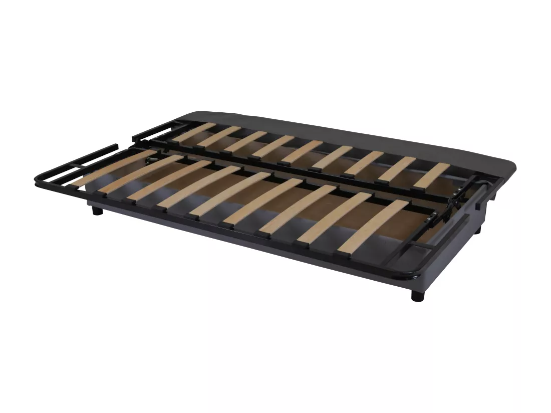Canapé convertible clic-clac en tissu gris FARWEST III