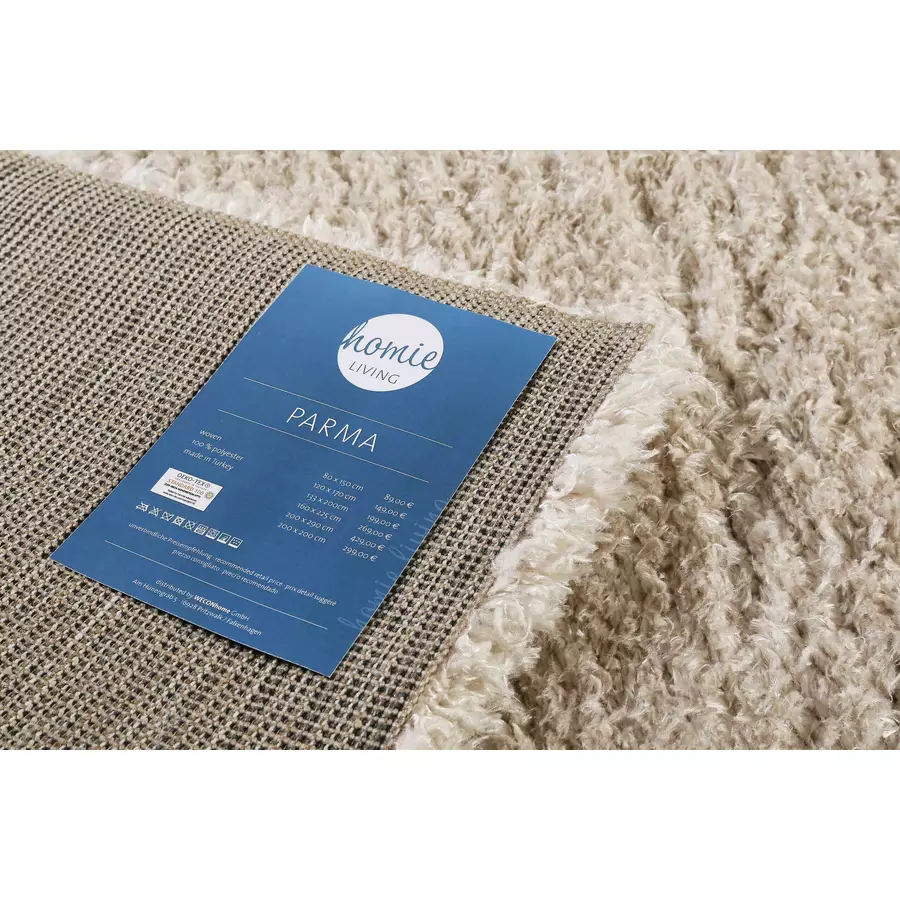 Homie Living Hochflorteppich Parma beige