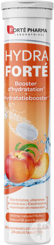 Forté Pharma Hydra Forté Booster D’Hydratation Gout Pêche 24 Comprimés Effervescents