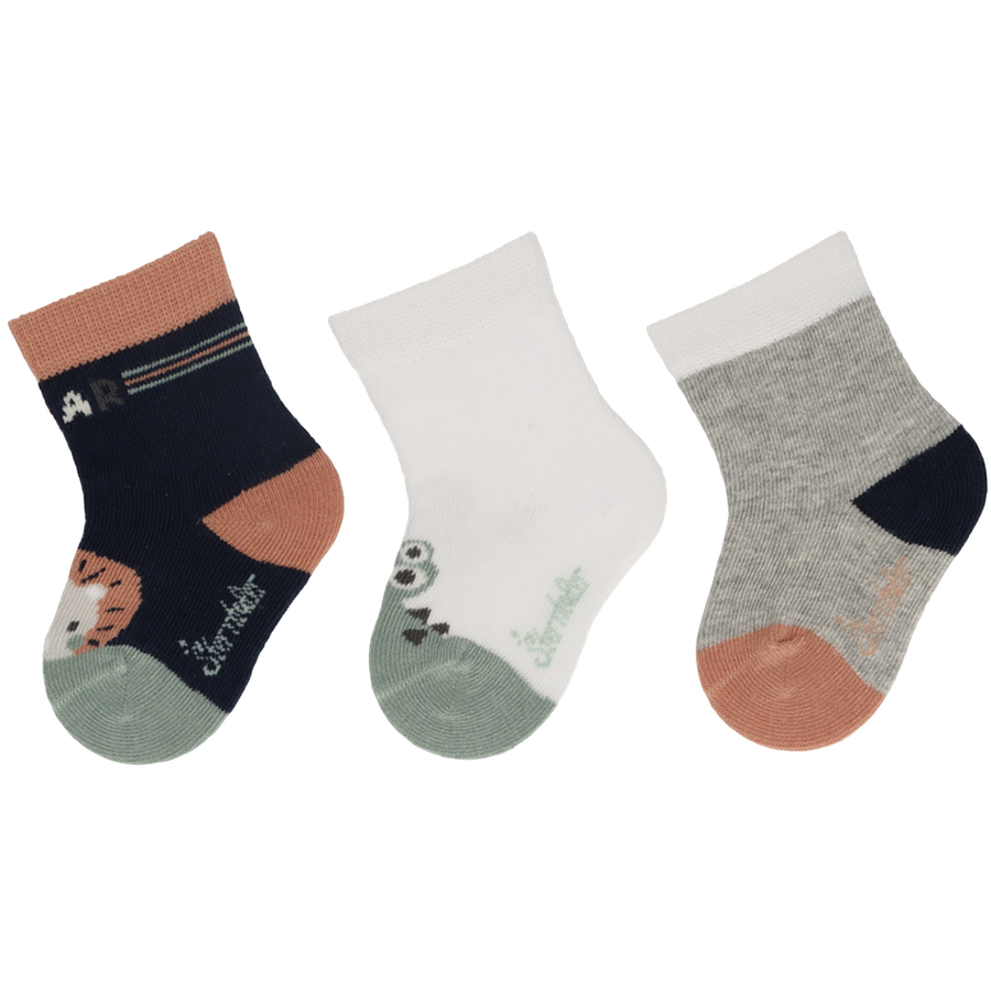 Sterntaler Baby-Söckchen 3er-Pack Löwe marine
