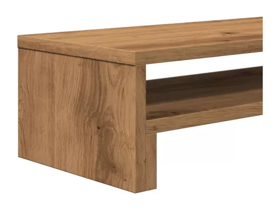 Support de moniteur chêne artisanal 54x22x15 cm bois ingénierie