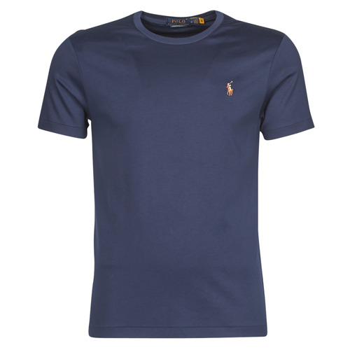 Polo Ralph Lauren - T-SHIRT AJUSTE COL ROND EN PIMA COTON LOGO PONY PLAYER MULTICOLO Azul