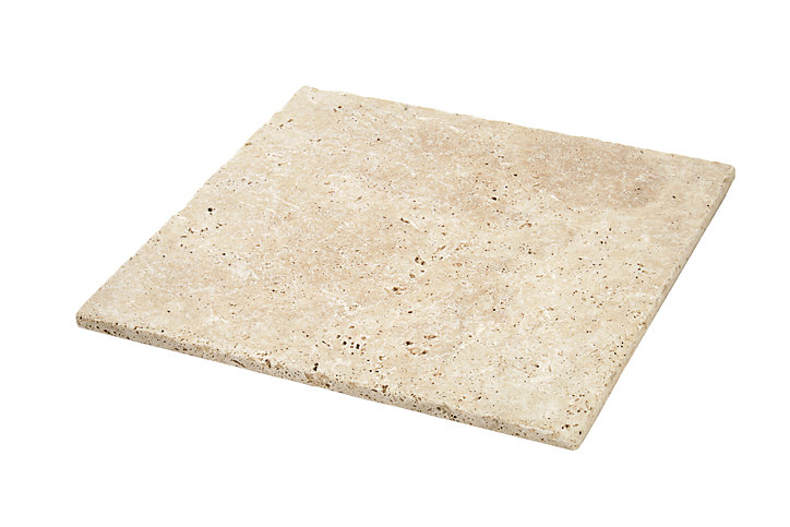 Dalle travertin beige 61 x 30,5 x 2 cm pierre naturelle