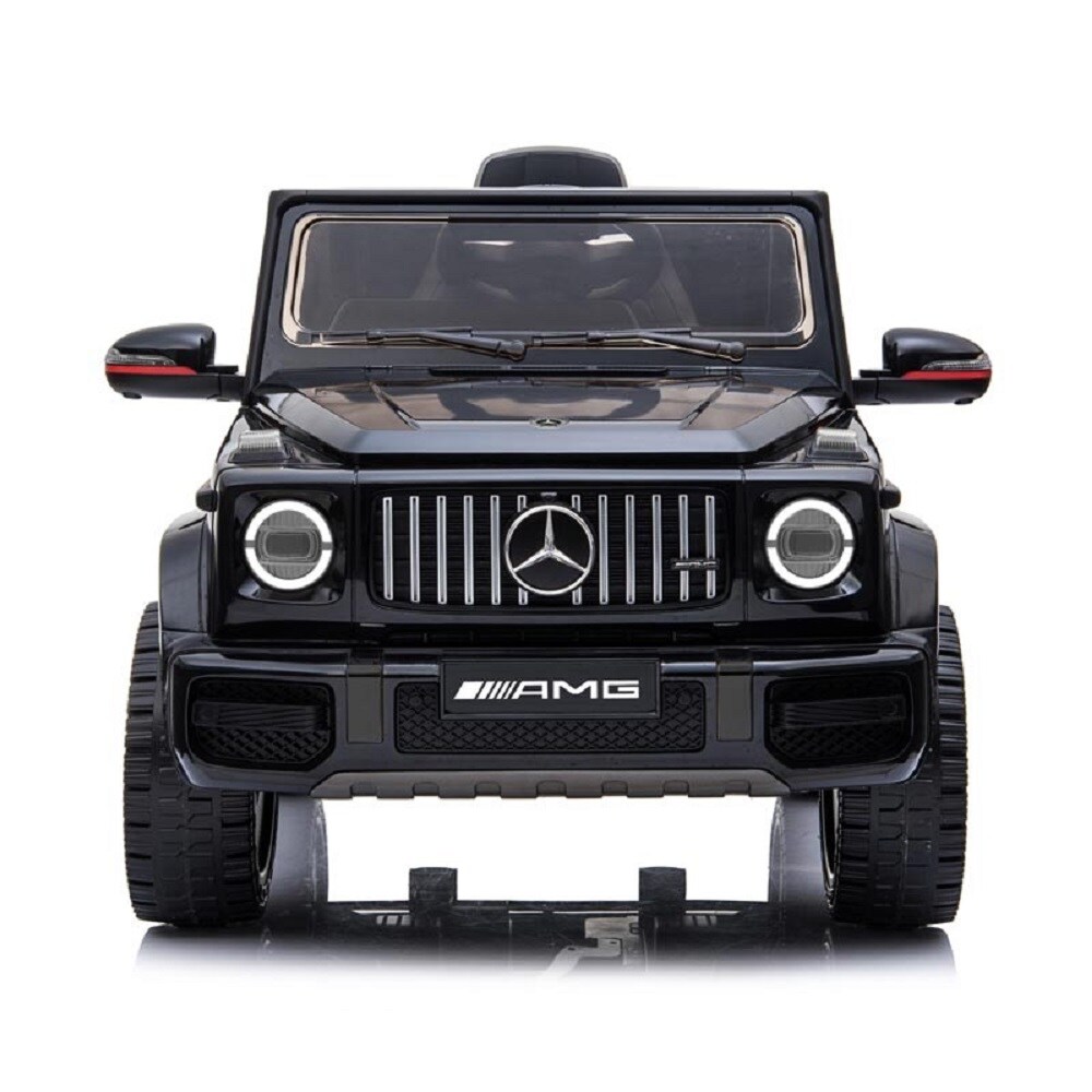 ES-Toys Kinder Elektroauto Mercedes G63 AMG, MP3, Stoßdämpfer, Fernbedienung