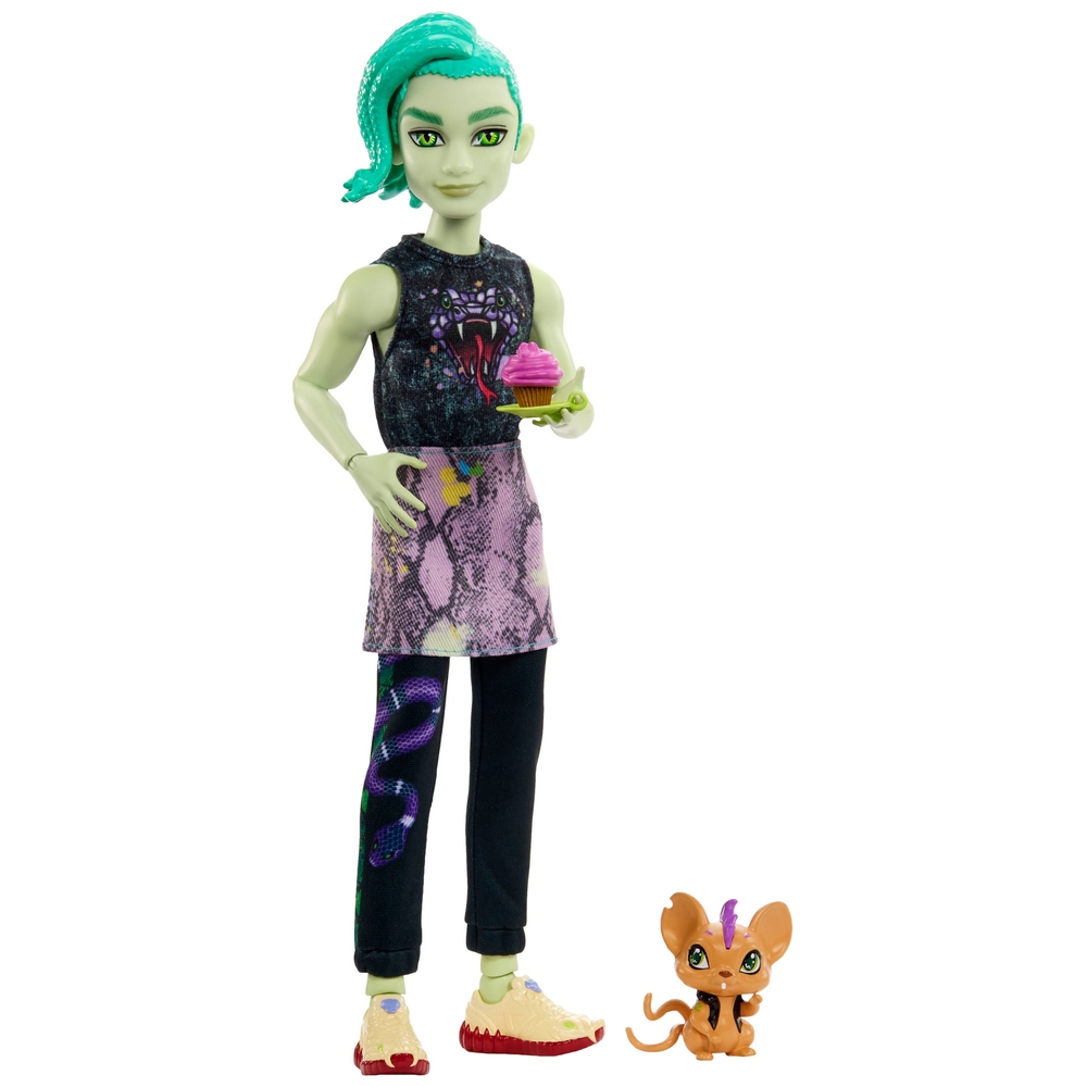 Monster High Deuce Gorgon Puppe mit Haustier und Zubehör