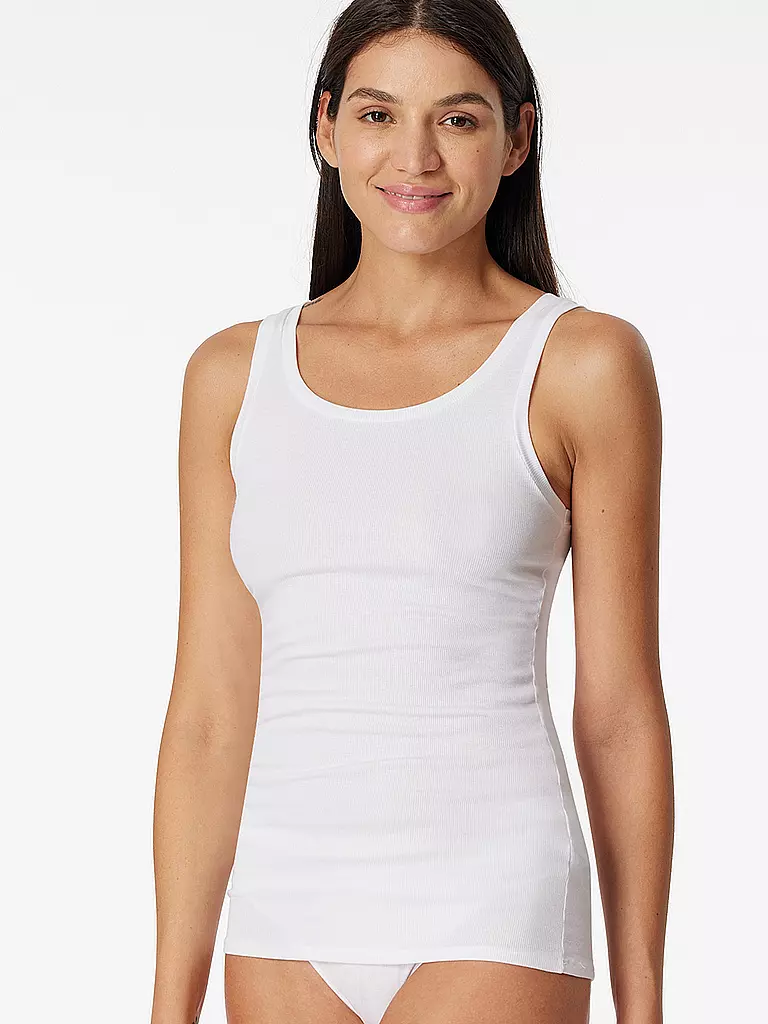 SCHIESSER Top - Unterhemd weiss weiss