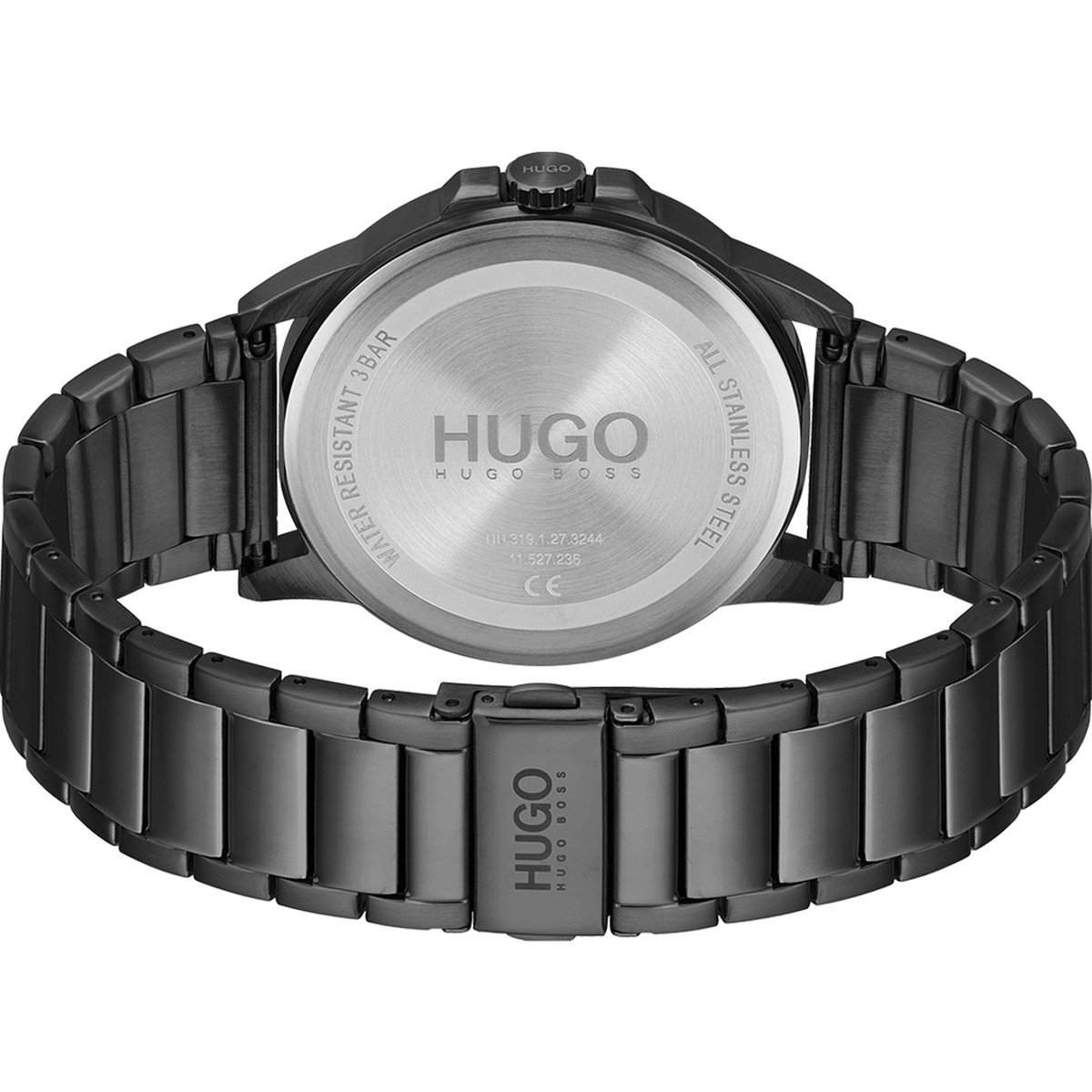Montre HUGO First homme bracelet acier noir
