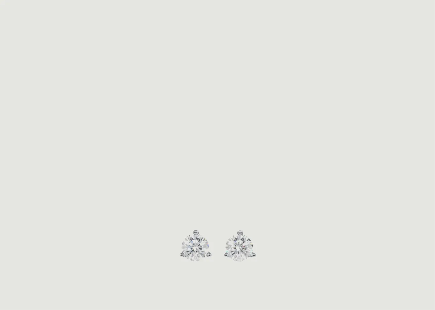 Boucles d'oreilles Pur.e 0.25ct en or blanc 18ct recyclé Loyal.e