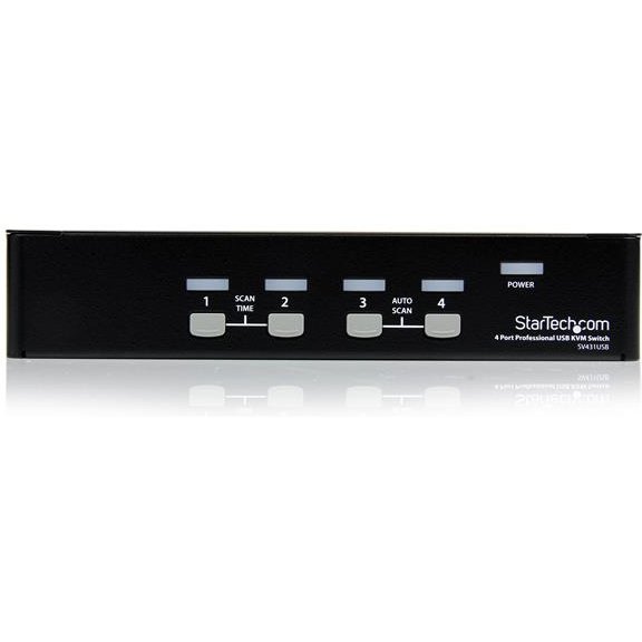 StarTech.com Commutateur KVM 4 Ports VGA USB, Montage en Rack - Switch KVM - 1920x1440