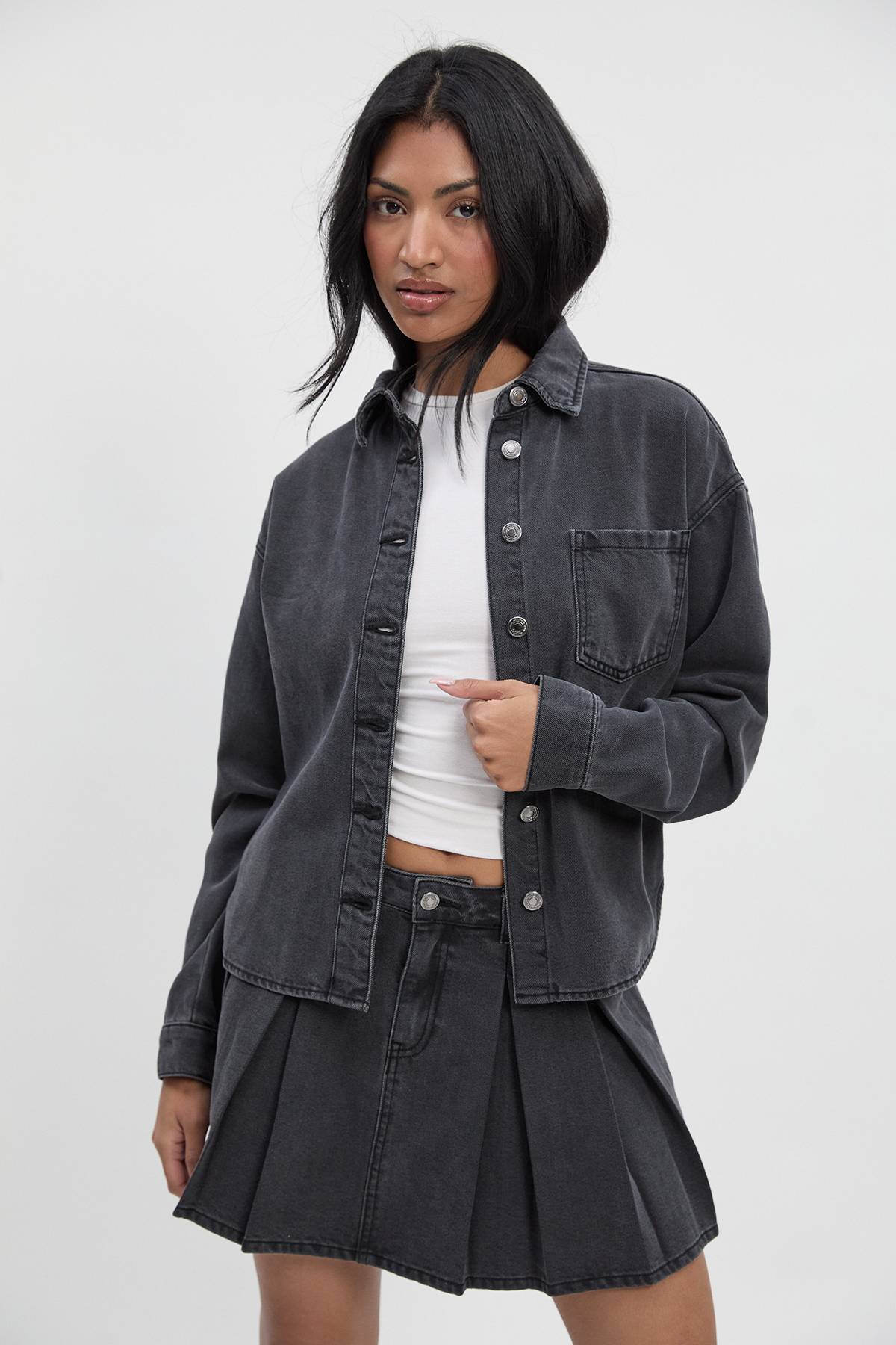 boohoo Chemise en jean