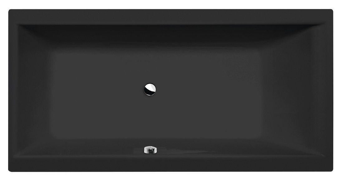 Polysan Cleo ligbad 180x90x48cm zwart mat