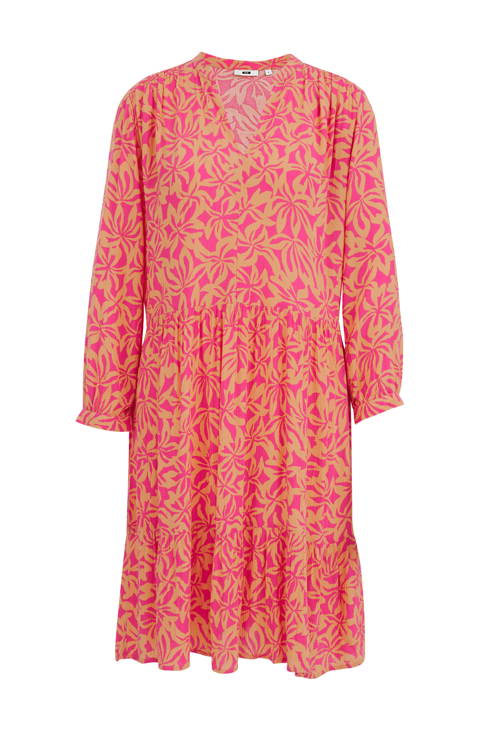 jurk met dessin WE Fashion Felroze