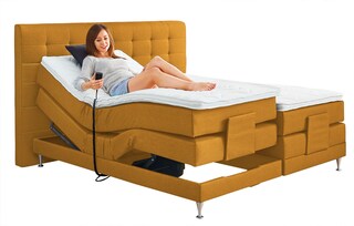 Ole Gunderson Boxspringbett FENTISSIMO TOPMOTION I EL 180 x 200 Seven Ocre gelb