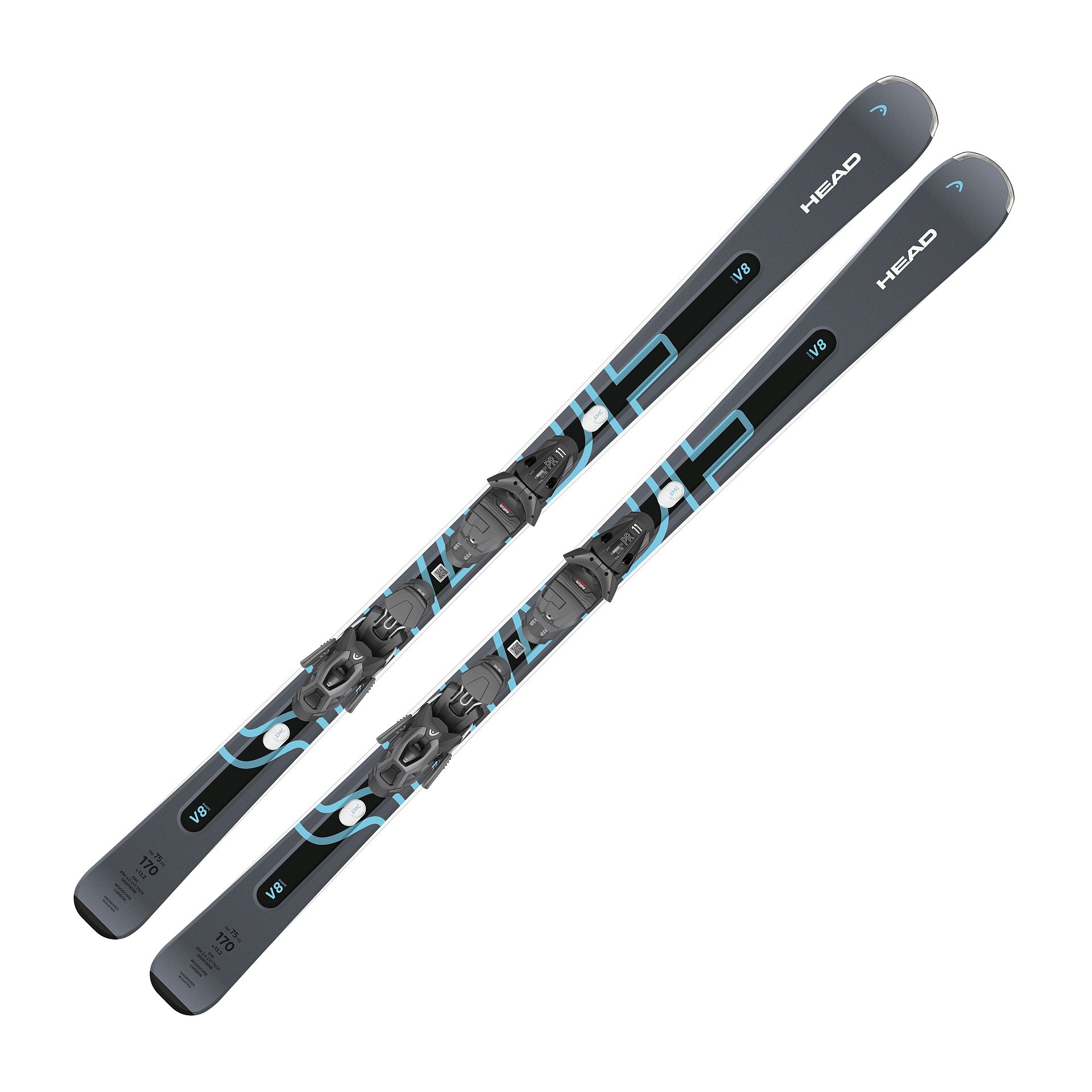 Head Shape e-V8 Skiset incl. Bindung 2024/25 - 163 Head PR 11 Gripwalk black (DIN 3-11)