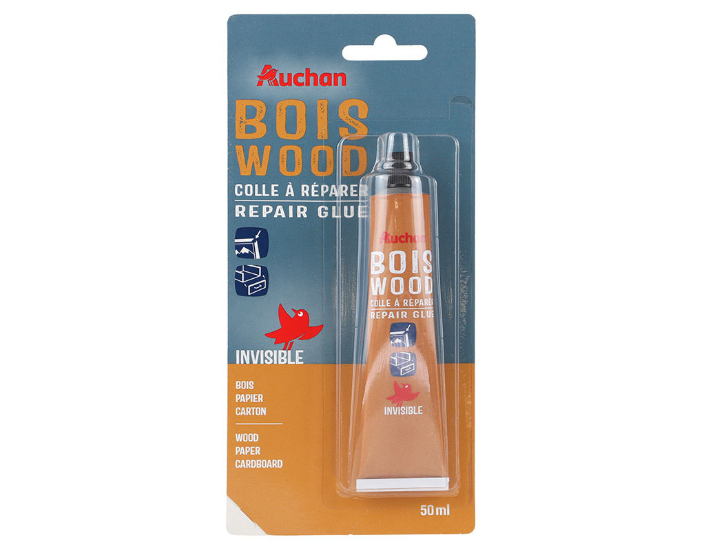COLA DE MADEIRA AUCHAN TRANSPARENTE 50ML