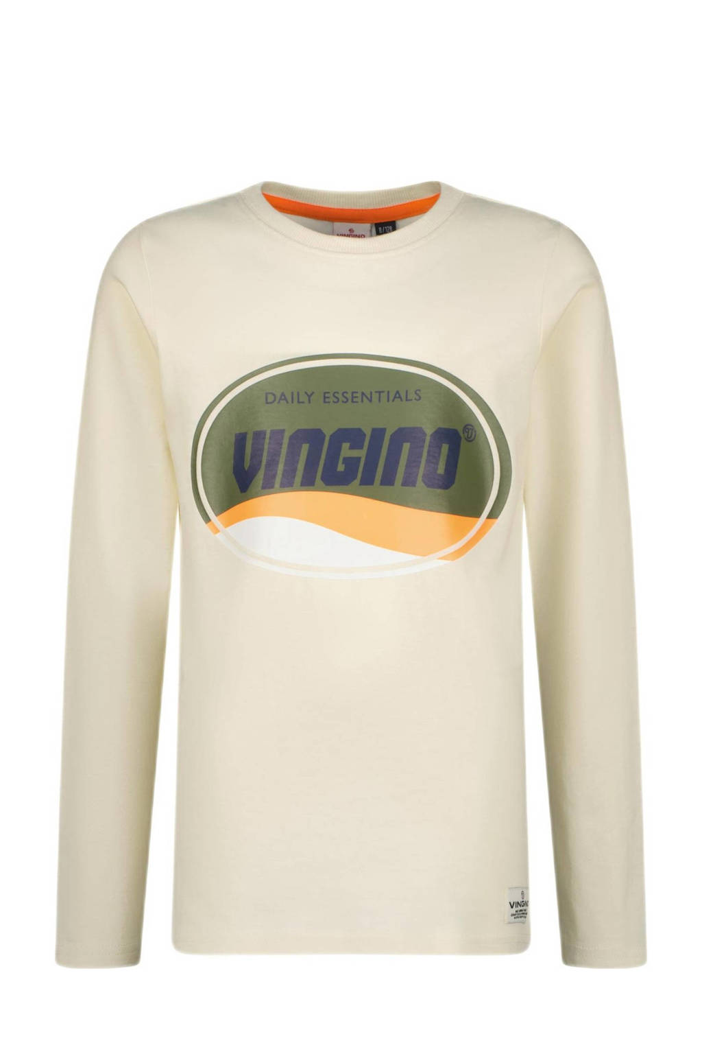 Vingino longsleeve Vior met printopdruk off white