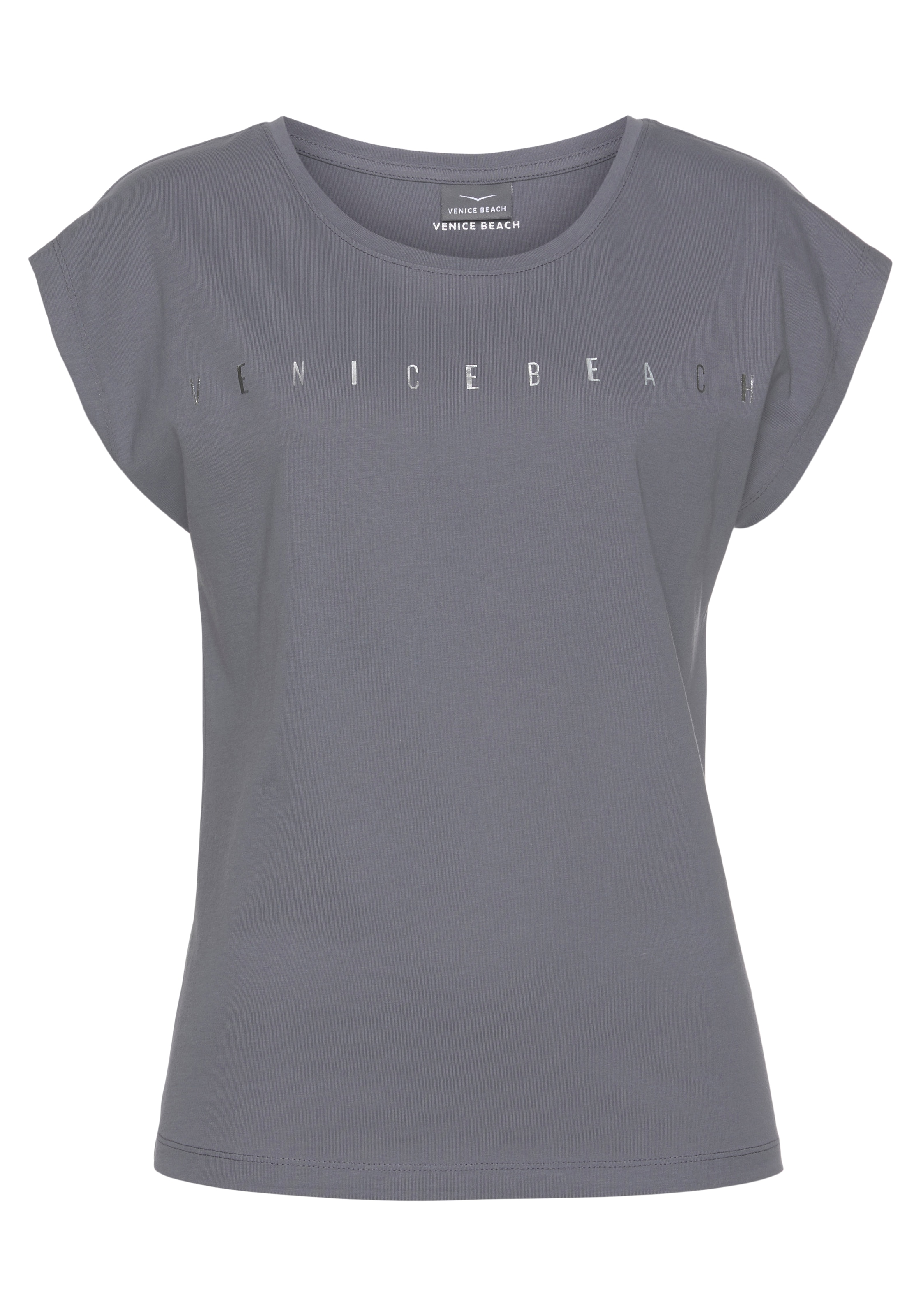 Venice Beach Kurzarmshirt , mit Logoprint vorne, T-Shirt aus Baumwolle, sportlich-casual, Basic