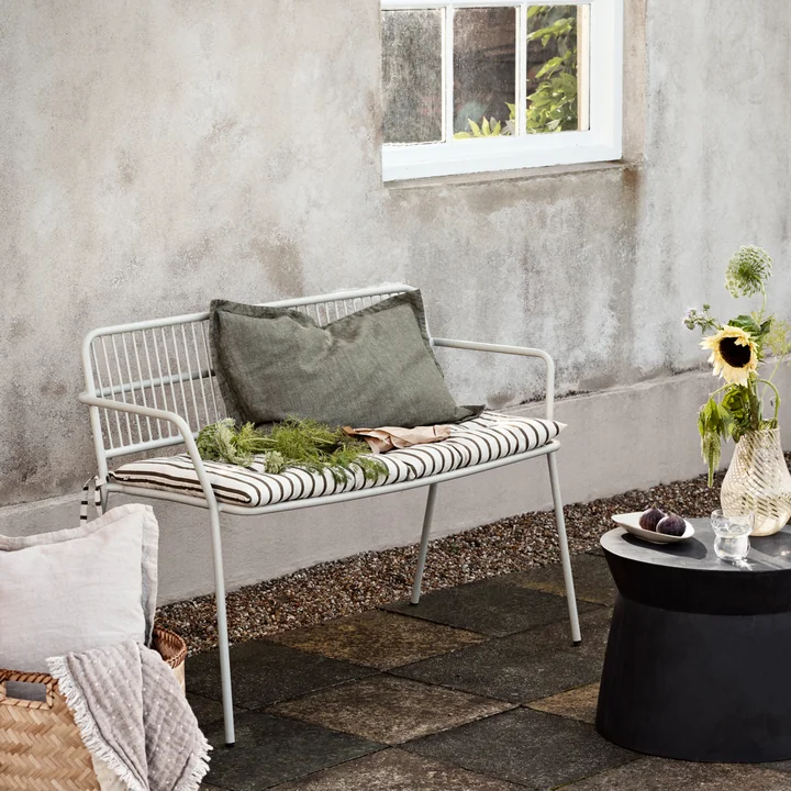 Broste Copenhagen - Linn Kissenbezug, 60 x 60 cm, dove grey