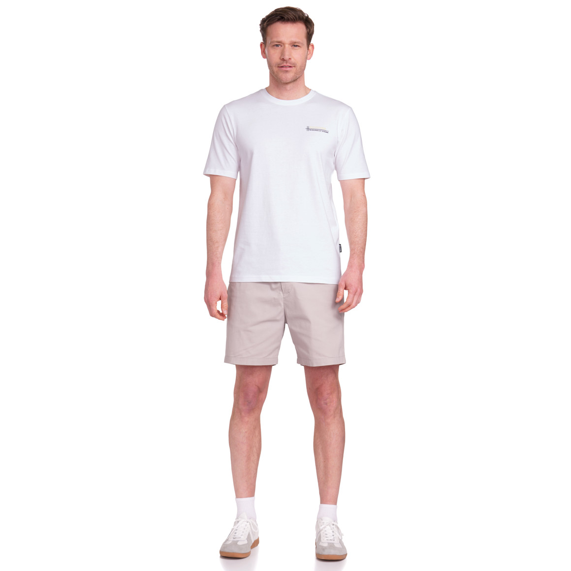 VanVaan Denim Herren T-Shirt mit Rücken-Print weiss
