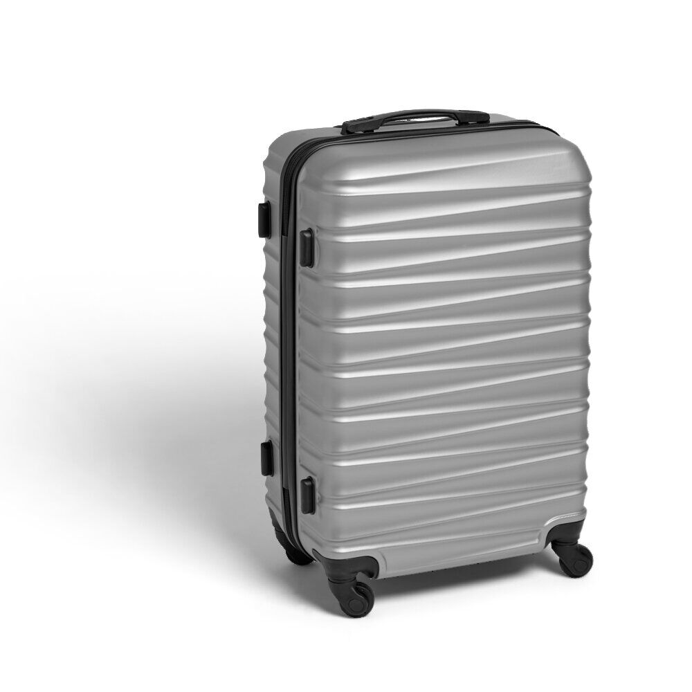 Valise cabine 62L plastique ABS noire 45x25xH66cm