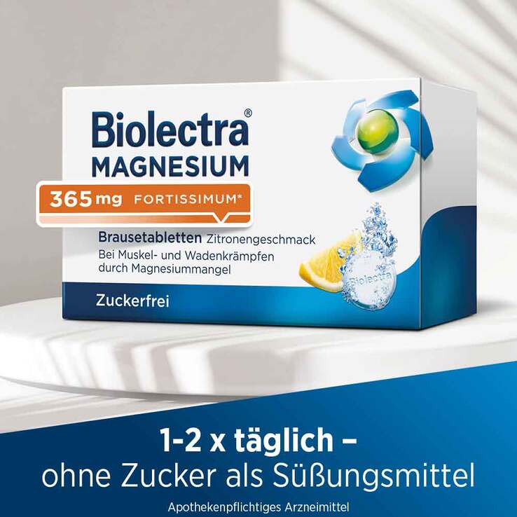 Biolectra® MAGNESIUM 365 mg fortissimum Brausetabletten Zitronengeschmack, 40 St