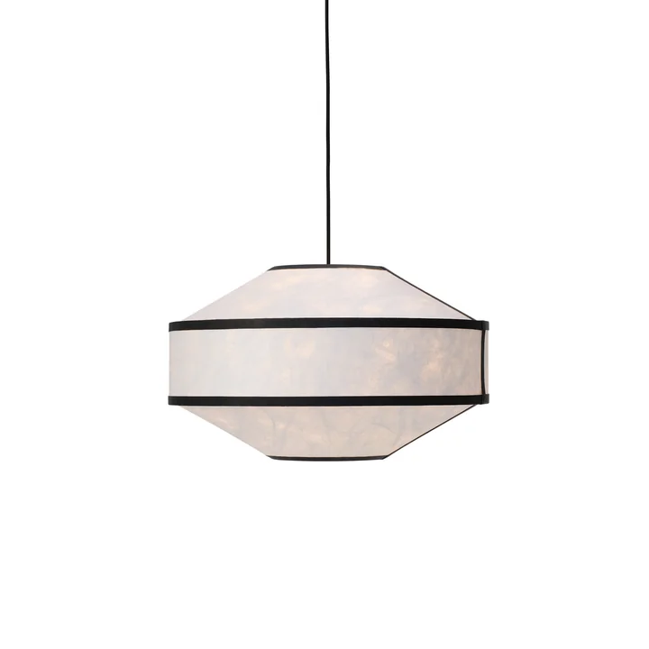 New Works - Kite Pendelleuchte, Ø 75 cm, weiss / schwarz