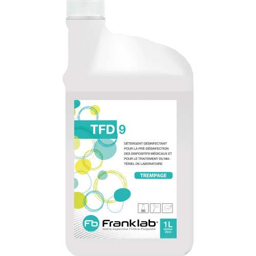 Pré-désinfectant instruments Franklab TFD9 flacon doseur de 1L