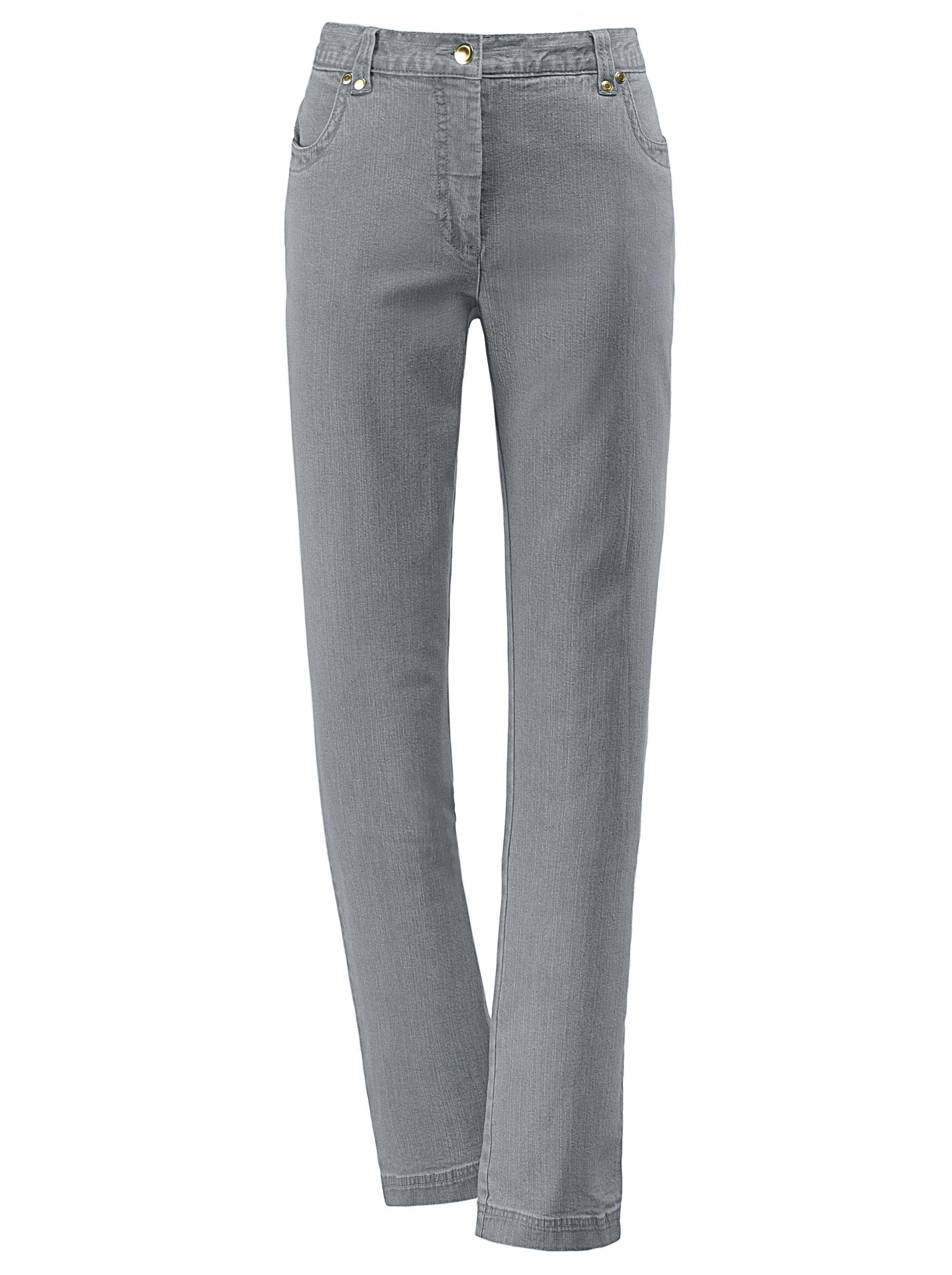Stretch-Jeans in grau