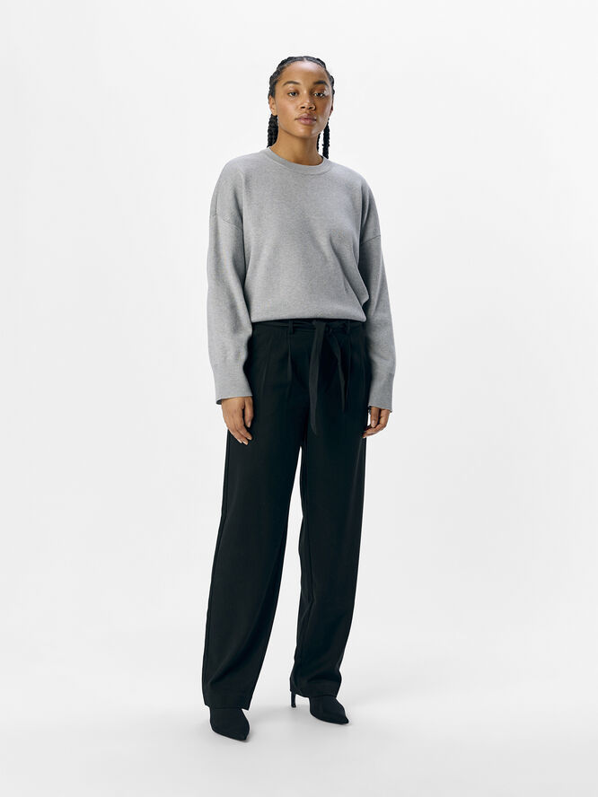 Object OBJLISA MW STRAIGHT TIE PANT DIV Black